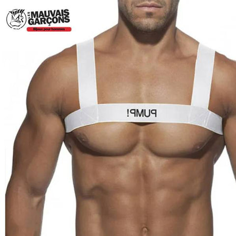 Harnais élastique pour homme , conçu pour mettre en valeur vos pectoraux et pimenter votre look.   ✔ Les frais de port sont offerts pour la France métropolitaine  ✔ Article expédié sous 24 heures, réception sous 2 à 3 jours pour la France