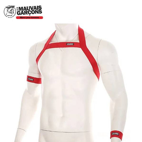 Harnais élastique pour homme , conçu pour mettre en valeur vos pectoraux et pimenter votre look.   ✔ Les frais de port sont offerts pour la France métropolitaine  ✔ Article expédié sous 24 heures, réception sous 2 à 3 jours pour la France