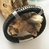 Bracelet pour homme en cuir