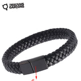 Bracelet homme élégant et vintage en cuir et d'un segment en acier 316 L qui accentue parfaitement le style du bracelet .