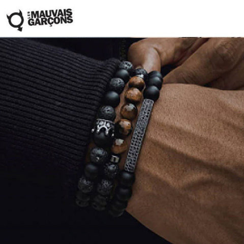 Ensemble de trois bracelets pour homme