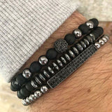 Set de 3 bracelets pour homme 